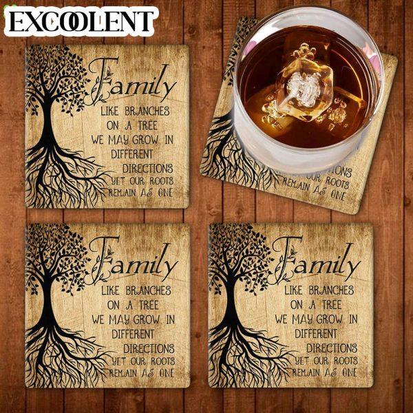 Family Like Branches On A Tree Stone Coasters – Coasters Gifts For Christian