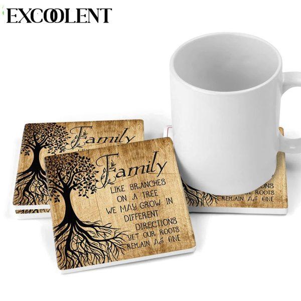Family Like Branches On A Tree Stone Coasters – Coasters Gifts For Christian