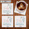 Fearless Because He Is Faithful Stone Coasters – Coasters Gifts For Christian