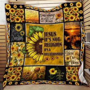 Find God In A Sunflower Christian Quilt Blanket – Christian Gift For Believers