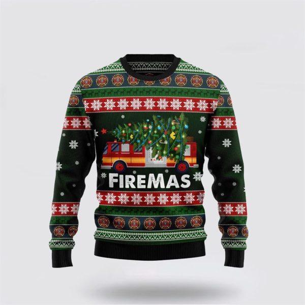 Firefighter Firemas Ugly Christmas Sweater – Christmas Gifts For Firefighters