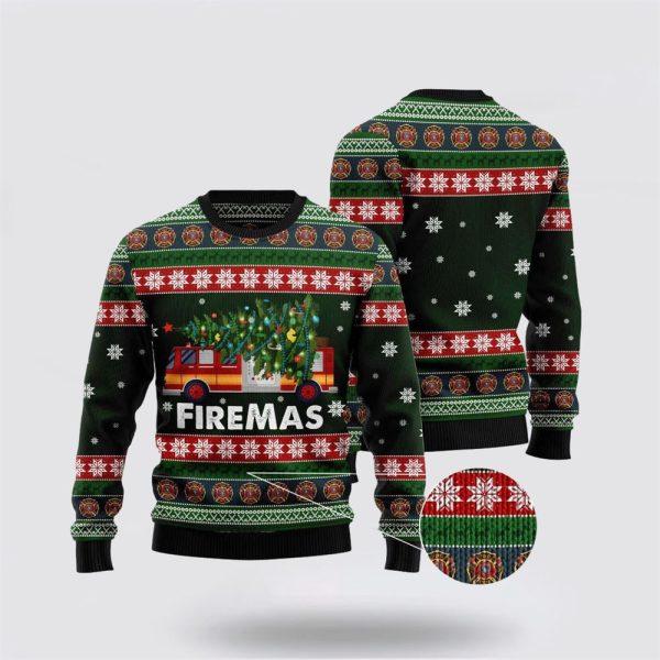 Firefighter Firemas Ugly Christmas Sweater – Christmas Gifts For Firefighters