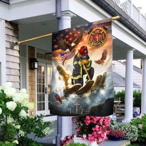 Firefighter Jesus Eagle Flag – Christian Flag…