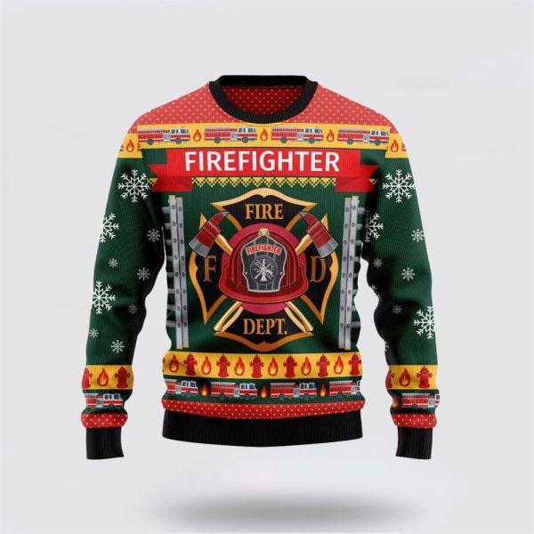 Firefighter Xmas Ugly Christmas Sweater – Christmas Gifts For Firefighters