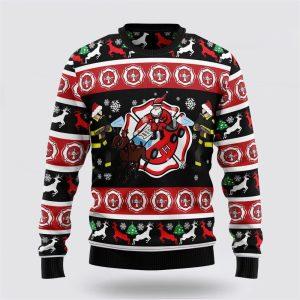 Fireman Firefighter Ugly Christmas Sweater – Christmas…