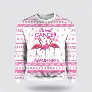 Flamingo Breast Cancer Awareness Ugly Christmas Sweater…