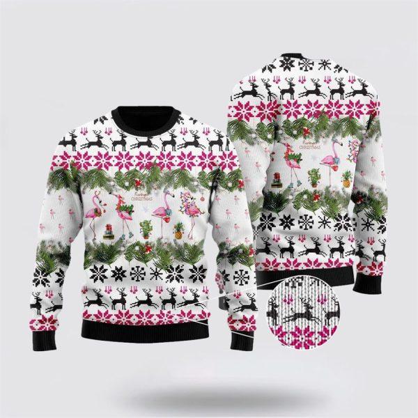 Flamingo Christmas Ugly Christmas Sweater For Men & Women – Christmas Gifts For Frends