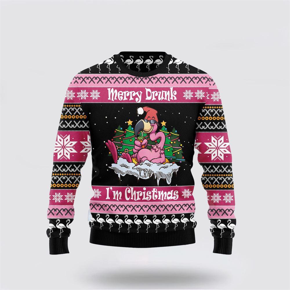 Flamingo Drunk Ugly Christmas Sweater – Sweater Gifts For Pet Lover Flamingo Drunk Ugly Christmas Sweater – Sweater Gifts For Pet Lover