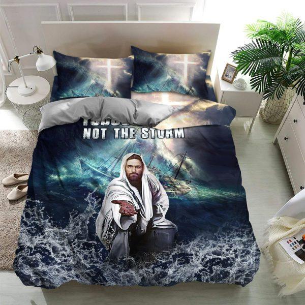 Focus on Me Not the Storm Christian Quilt Bedding Set – Christian Gift For Believers