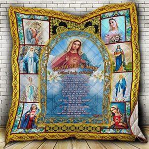 For The Love Of Mother Mary Christian Quilt Blanket – Christian Gift For Believers