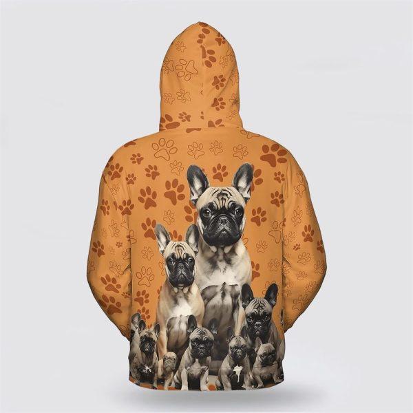 French Bulldog Family Pattern All Over Print Hoodie Shirt – Gift For Dog Lover