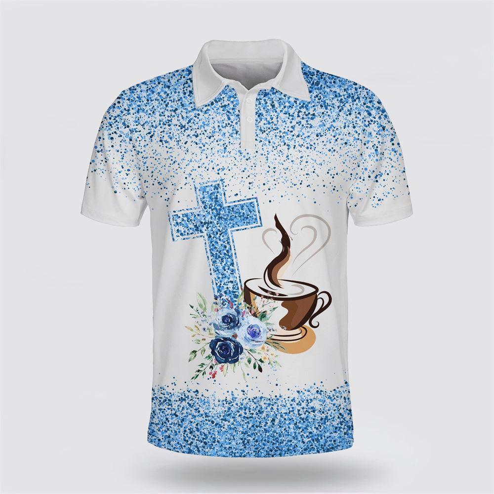 Fueled By Jesus And Coffee Polo Shirt – Gifts For Christians