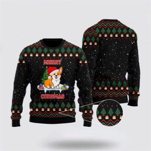 Funny Dog Merry Corgmas Ugly Christmas Sweater…