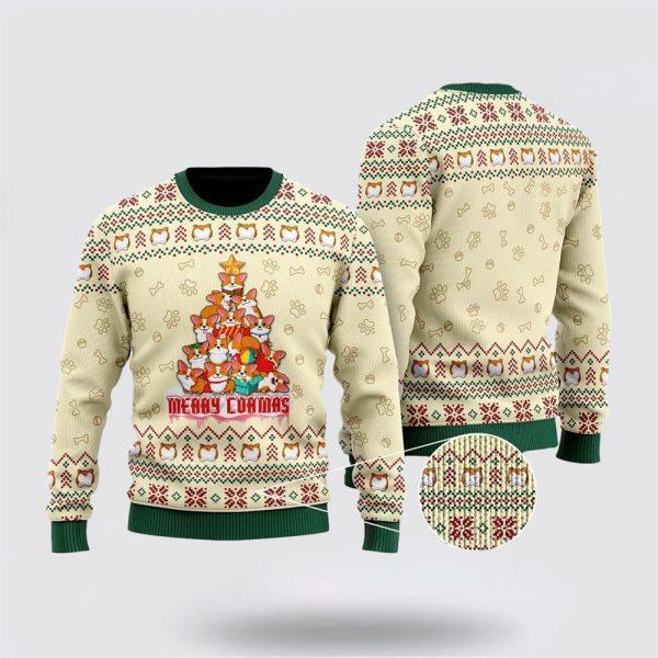 Funny Dog Merry Corgmas Ugly Christmas Sweater 3D – Dog Lover Christmas Sweater