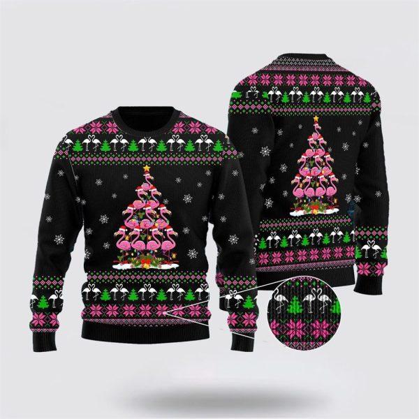 Funny Flamingo Tree Ugly Christmas Sweater – Sweater Gifts For Pet Lover