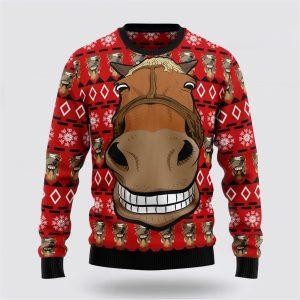 Funny Horse Christmas Ugly Christmas Sweater –…