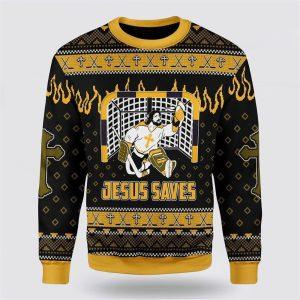 Funny Jesus Saves Ugly Christmas Sweater –…