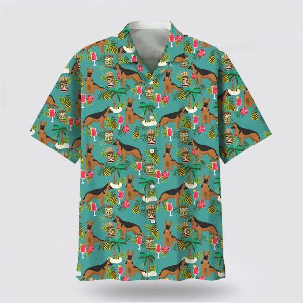 German Shepherd Hawaiian Beach Hawaiian Shirt – Dog Lover Hawaiian Shirts
