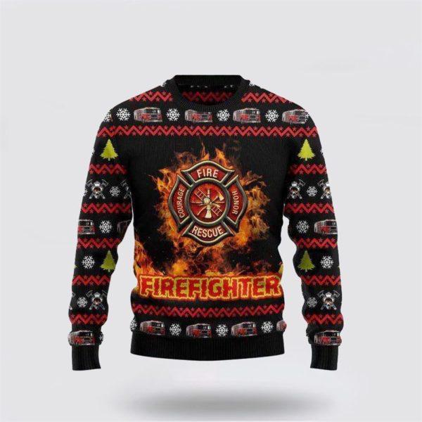 Get Festive With An Amazing Firefighter Ugly Christmas Sweater – Christmas Gifts For Firefighters