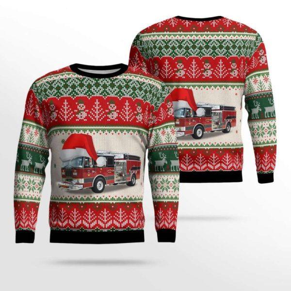 Get Festive With North Carolina Locke Fire Department Ugly Christmas Sweater! – Christmas Gifts For Firefighters