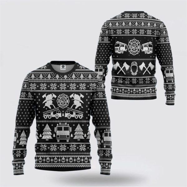 Get Festive With Our Firefighter Ugly Christmas Sweater – Christmas Gifts For Firefighters