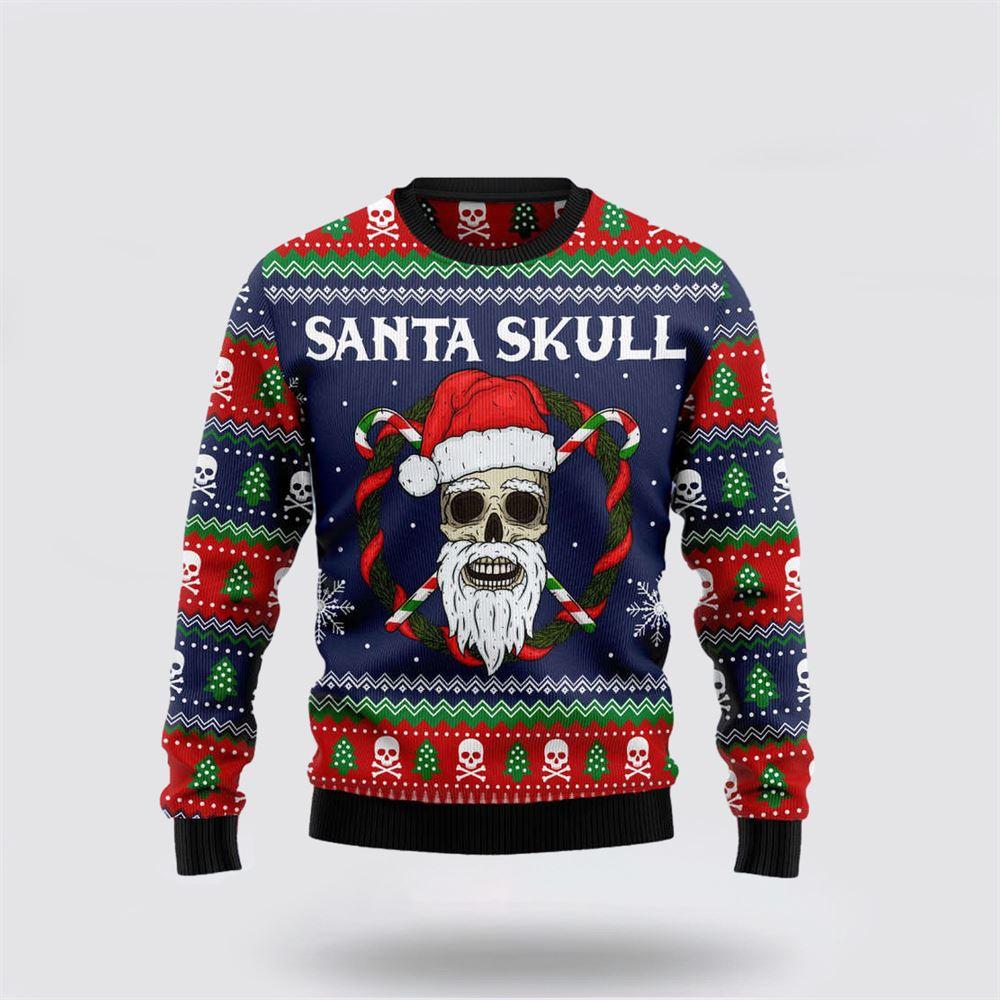 Get Festive With Santa Skull Ugly Christmas Sweater – Christmas Gifts For Frends