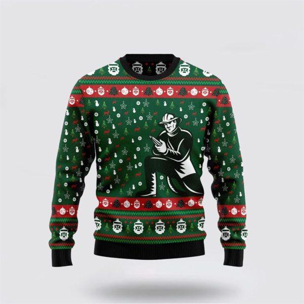 Get Festive With The Awesome Firefighter Ugly Sweater – Christmas Gifts For Firefighters