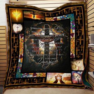 Glory Heart DAnce Still Stand Knees Hallelujah Imagine Speak Christian Quilt Blanket – Gifts For Christians