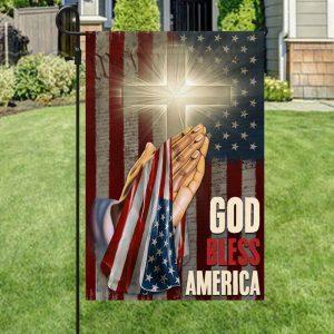 God Bless America Christian Cross Flag 3