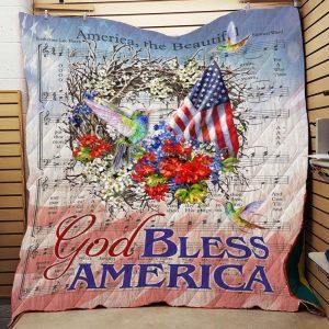 God Bless America Christian Quilt Blanket – Gifts For Christians