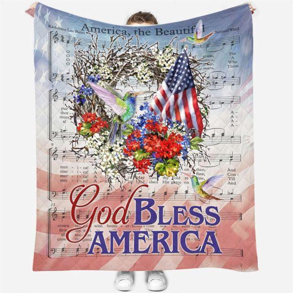 God Bless America Christian Quilt Blanket – Gifts For Christians
