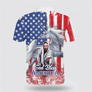God Bless America Horse Polo Shirt Gifts For Christians 2 skimew.jpg