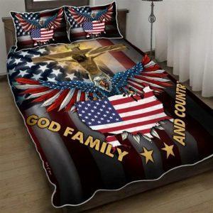 God Family And Country Quilt Bedding Set Christian Gift For Believers 1 vsvntc.jpg