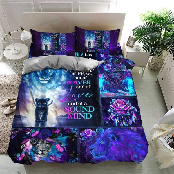 God Has Not Given Us a Spirit of Fear Christian Quilt Bedding Set – Christian Gift For Believers