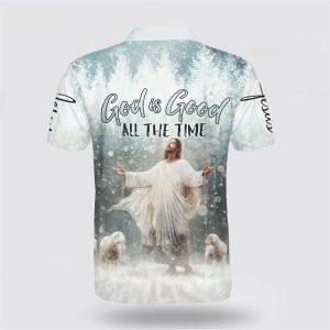 God Is Good All The Time Jesus And Lamb Polo Shirt Gifts For Christians 2 nswcri.jpg