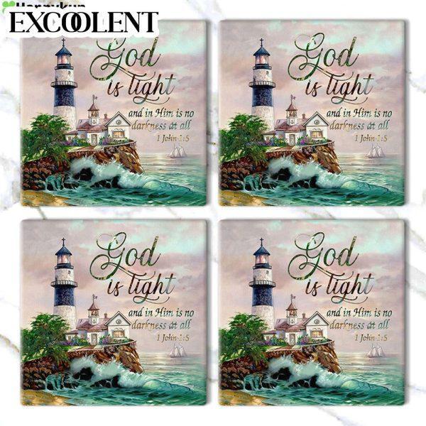 God Is Light 1 John 15 Kjv Stone Coasters – Coasters Gifts For Christian