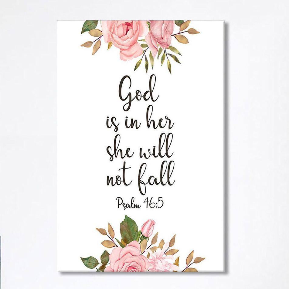 God Is Within Her She Will Not Fall – Psalm 46 Canvas Wall Art – Christian Wall Art Canvas God Is Within Her She Will Not Fall – Psalm 46 Canvas Wall Art – Christian Wall Art Canvas