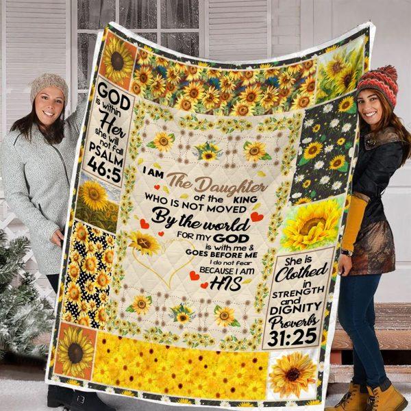 God Is Within Her She Will Not Fall Psalm Christian Quilt Blanket – Gifts For Christians