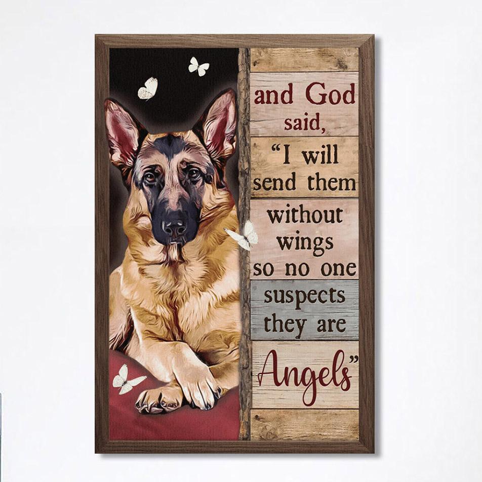 God Said I Will Send Them Without Wings So No One Suspects They Are Angels Canvas Wall Art – Christian Wall Art Canvas Decor – Religious Wall Art