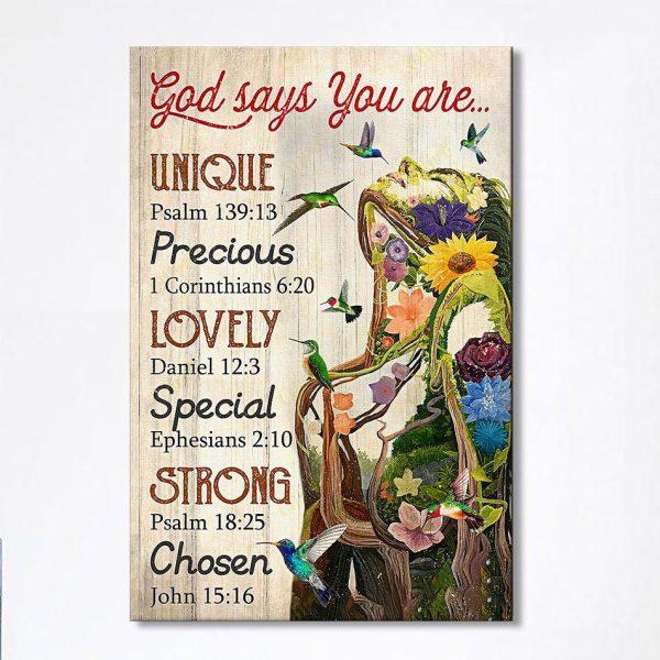 God Say You Are Natural Woman Canvas Wall Art – Christian Wall Canvas – Religious Wall Art