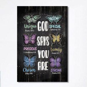 God Says You Are Canvas Wall Art…