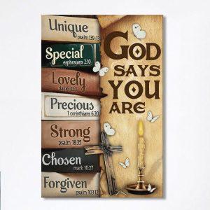 God Says You Are Canvas Wall Art…