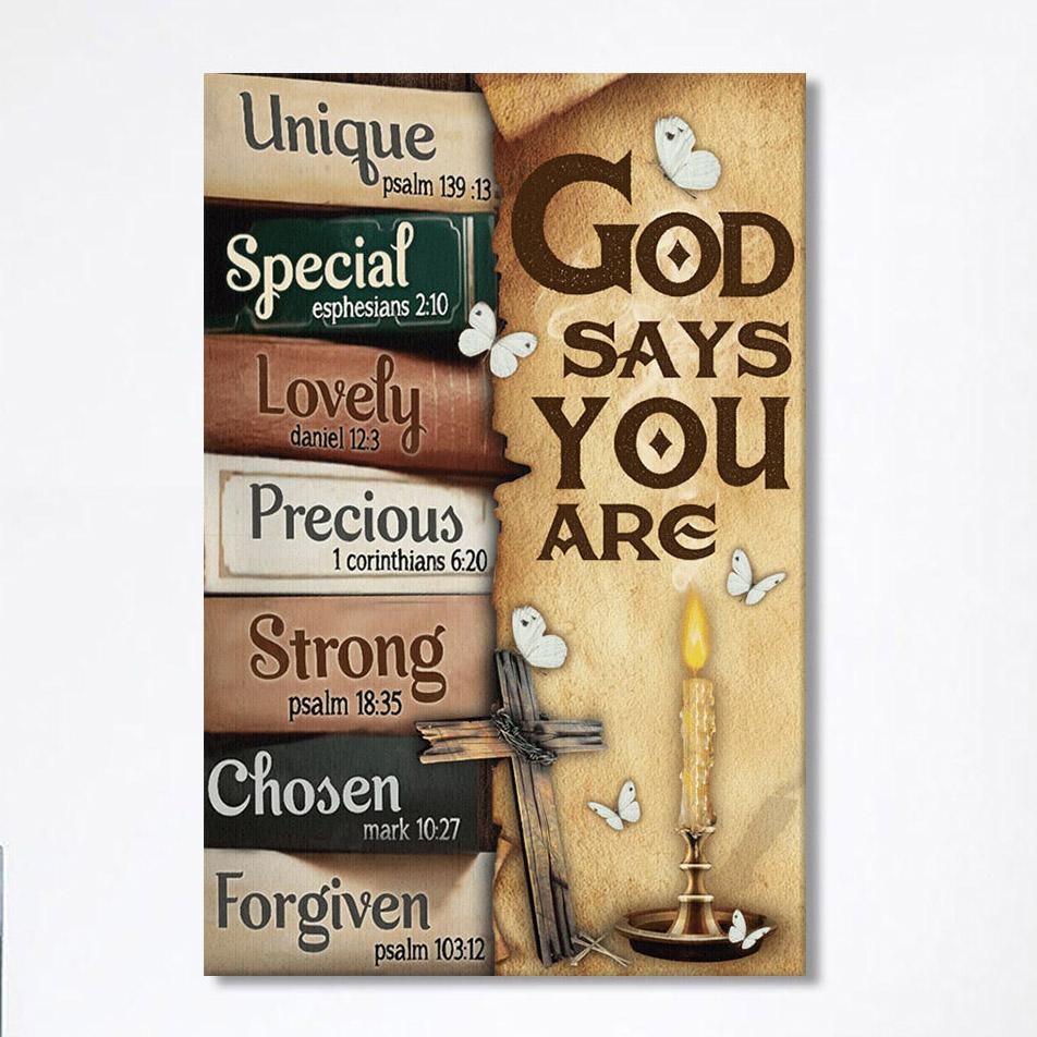 God Says You Are Canvas Wall Art – Christian Wall Art Canvas Decor – Religious Wall Art God Says You Are Canvas Wall Art – Christian Wall Art Canvas Decor – Religious Wall Art