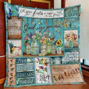 God Says You Are Christian Blanket – Christian Gift For Believers