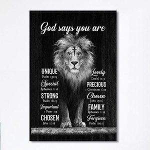 God Says You Are Lion Of Judah Cross Canvas Art Bible Verse Wall Art Christian Inspirational Wall Decor uivkny.jpg