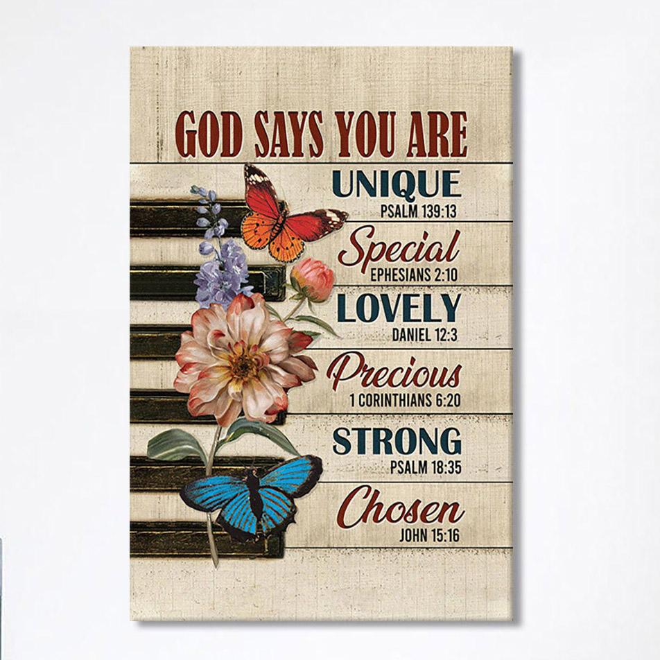 God Says You Are Piano Keys Gorgeous Butterfly Bible Verse Flowers Canvas Wall Art – Christian Canvas Prints God Says You Are Piano Keys Gorgeous Butterfly Bible Verse Flowers Canvas Wall Art – Christian Canvas Prints