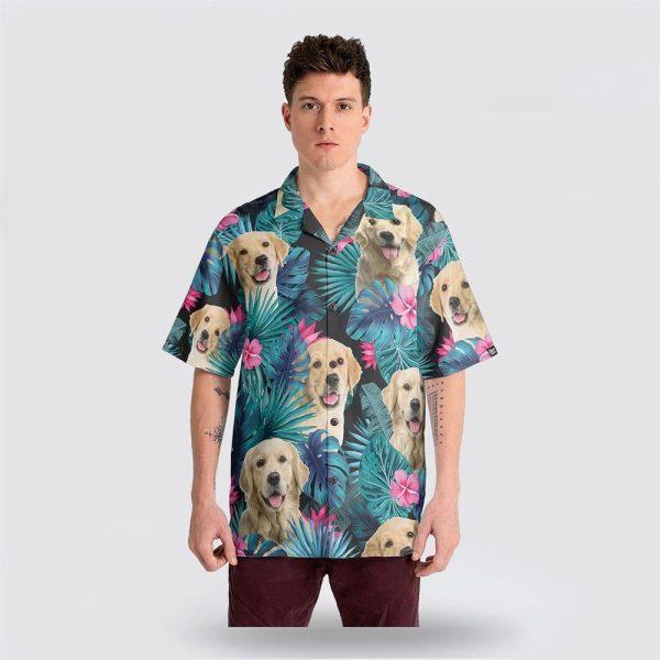 Golden Dog Leaves Tropic Pattern Hawaiian Shirt – Gift For Dog Lover