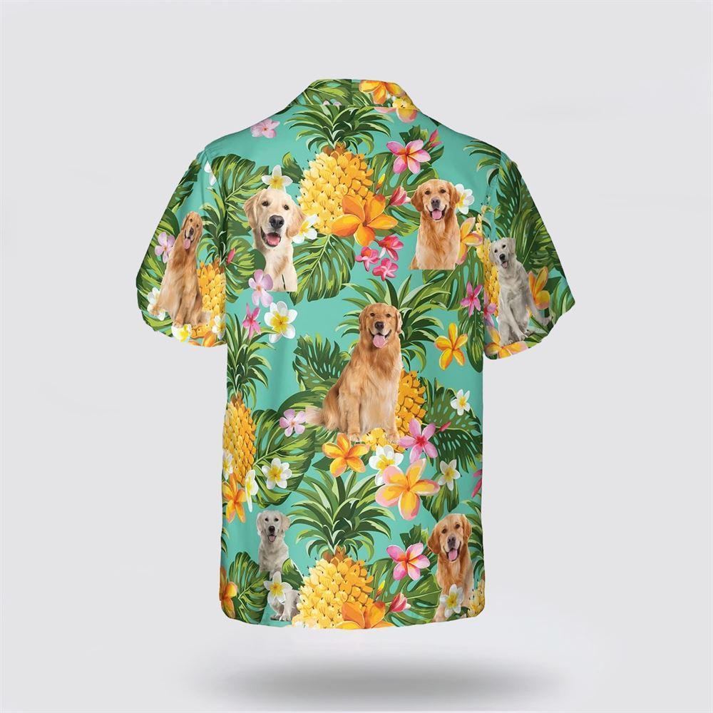 Golden Dog On The Flower BananaTropic Background Hawaiian Shirt – Pet Lover Hawaiian Shirts