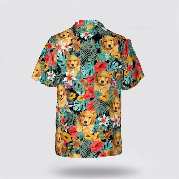 Golden Retriever Dog With Flower Tropic Hawaiin Shirt – Gift For Pet Lover