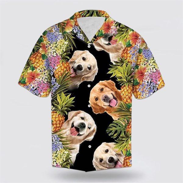 Golden Retriever Dog With Funny Face Hawaiin Shirt – Gift For Pet Lover